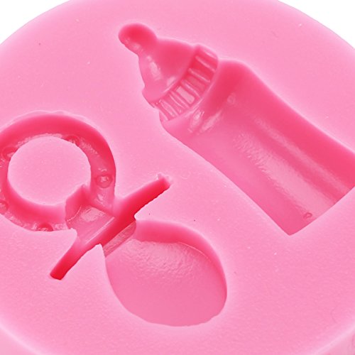 2er Baby & Kinder Motive Silikon Ausstechform Ausstecher Schnuller Milchflasche Fondant Marzipan Torten Deko - 4