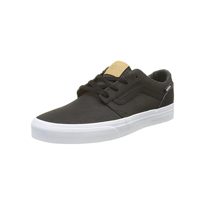 black leather junior vans