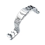 20 mm Super Oyster Armbanduhr Armband für Seiko Mittelständische Diver skx023, Diver Verschluss, gebürstet