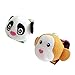 Soft Baby Wrist Rattles-Foot Finder and Wrist Rattle Set-Foot Sock Hand Rattles Baby with Cute Animal Toys Stripe-Baby Infant Toddler Animal Wrist Foot Rattle Developmental Toy (2Pcs Waist+2Pcs Socks,Monkey Panada)