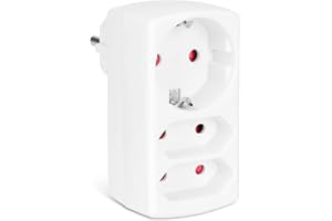 ‎AIGOSTAR Aigostar Steckdosenadapter 3-Fach mit Kindersicherung Mehrfachsteckdose Tragbar für Steckdose