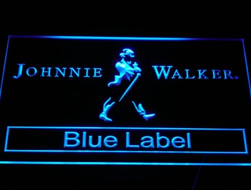 Preisvergleich Produktbild Johnnie Walker Blue Label LED Zeichen Werbung Neonschild Blau