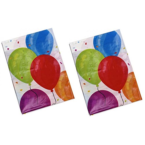 2x Party-Tischdecke Luftballons abwaschbar 130x180cm Kinder Geburtstag