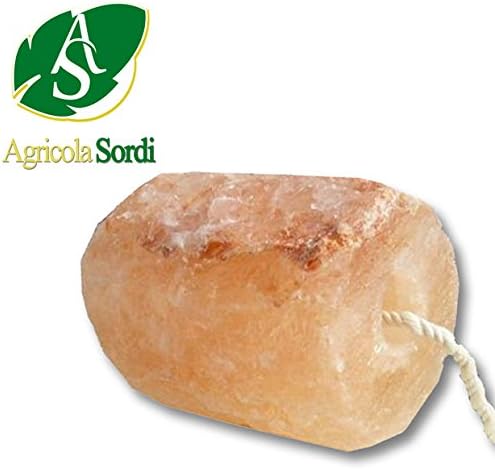 TATTINI BLOCCO RULLO DI SALE MINERALE NATURALE HIMALAYA SALT ROSA 2KG PER CAVALLI CON CORDA -