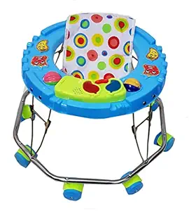 Cluedeal Musical Baby Activity Fordable Baby Walker for Kids with Music and Light Age 6 to 12 Month with (Included Battery)