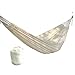 Produktbild Outdoor-Freizeit-Hängematte aus Baumwolle Tragbares Doppelschaukel-Bett für Terrasse, Veranda, Garten oder Hinterhof-Lounging (Weiß)