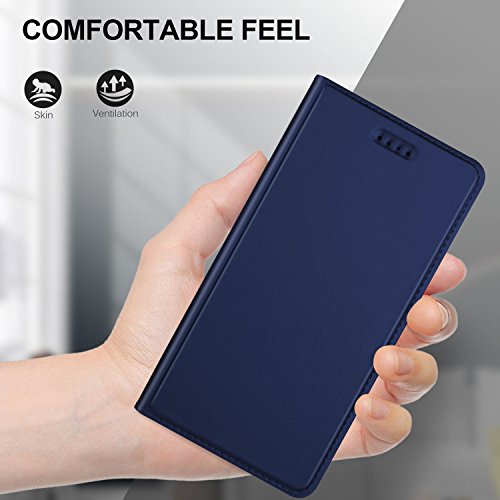 Nokia 2 HÃ¼lle, KuGi Nokia 2 Flip Bookstyle Kompletter Schutz Mit Magnetverschluss und Standfunktion Tasche Etui Cover Case SchutzhÃ¼lle fÃ¼r Nokia 2 Smartphone (Blau)