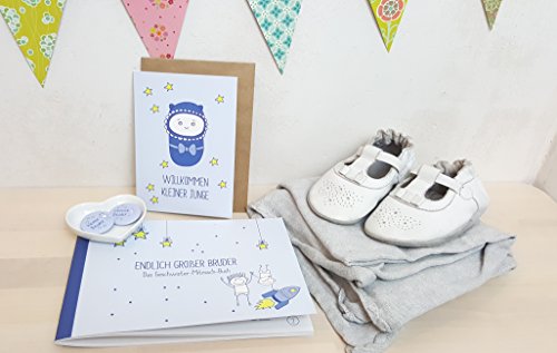 Geschenk für großen Bruder: „kleiner Bruder + großer Bruder“-Buch (Öko, Recycling-Papier, Erinnerungsalbum/ Fotoalbum für Geschwister zur Geburt) - 5