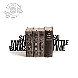 Balvi - Buchstuetzen SO MANY!, schwarz, Metall