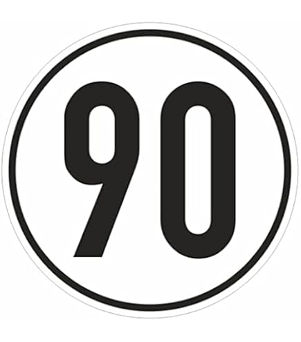 Aufkleber Geschwindigkeitsschild '30 Km/h' – Gemäß StVZO, Wetterfest, Selbstklebend, Größe 30 Cm (Made In Germany)