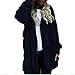 Produktbild Hansee Damen Winterjacke Jacke Mantel Kapuze Kunstpelzmantel Warm Parka Outwear Damen Strickjacke Lässig Langarm Strickjacke mit Taschen (M, Marine)