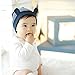 Etosell Kids Lovely Newborn Baby Cotton Ears Stripe Cotton Baby Beanie Warm Hat Caps (Blue)