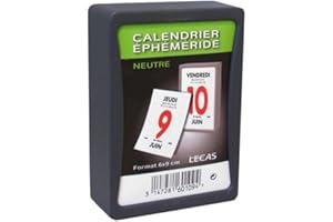 Bloc éphéméride journalier 6x9 cm LECAS à  effeuiller (NEUTRE) - 2024
