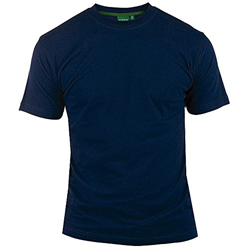 talla grande hombre camiseta Duque D555 Nuevo Algodón Puro Cuello Redondo Manga Corta ARRIBA - Azul marino, 6XL