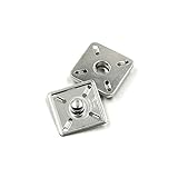Farbe: Schwarz/silberfarben 10 Sets Metall kein Nähen Druckknöpfen Tasten quadratisch Schnappverschluß Popper, silber, 20 mm