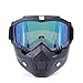 Produktbild Lafeil Sportbrille Damen Damen Herren Im Freien Lokomotivmaske Schutzbrillen Motorrad Retro Helm Reiten Off Road Schutzbrillen Grün