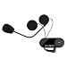 Produktbild Suntime Motorrad Bluetooth Intercom 800M Erkennung Gegensprechanlage 3 Fahrer Kommunikation System Wasserdicht Helm mit 1 Paar Mikrofone für Motorrad Fahrrad ATV Auto Schwarz (1 Set)
