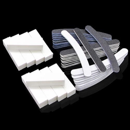 40PCS SANDING BUFFER SHINER BLOCK MANICURE PEDICURE GEL NAIL ART FILES TOOL SET