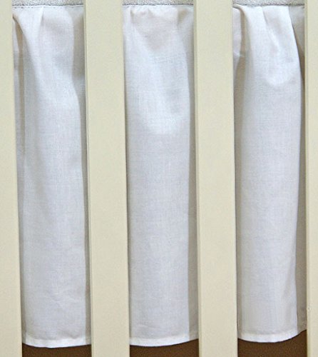 Baby Cot Valance Frilled Sheet To Fit Cot 120 x 60 cm - PLAIN WHITE