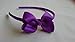 Alice Band With Bow Girls Ribbon Hair Band Headband (Purple)