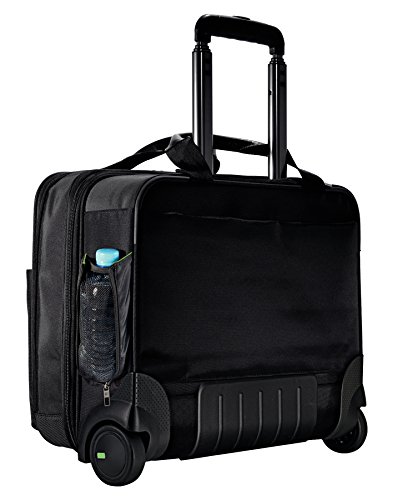 Leitz Business Softcase Handgepäck-Trolley (Smart Traveller, 19 Fächer, 44 x 37,5 x 23 cm, Polyester/Metall/Leder, Complete), Schwarz, 60590095 - 2