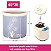 Produktbild GHH Aufblasbare Badewanne Faltbare Aufblasbare SaunakübelDicke Warme Erwachsene Badewanne Spa Badewanne Dampfbadewanne Aufblasbare KinderbeckenGrau, Rot,Grey65 * 70