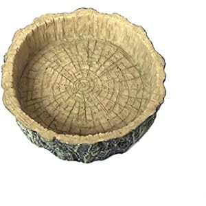 Wassernapf, Teckpeak Harz Wassernapf oder Futternapf für Haustier Terraristik Zubehör--10×10×2,5cm