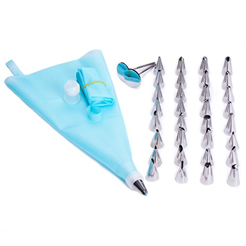 ZeWoo 32 Spritztüllen Set, Kuchen, Plätzchen, Keksen und Torten Deko Decorating Tools aus Edelstahl Icing Piping Düsen Kuchen Dekoration Tipps DIY Werkzeug - 3