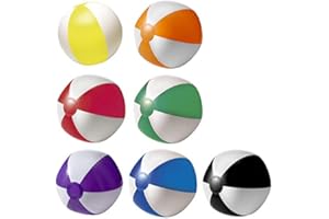 noTrash2003 Lot de 6 balles de Plage gonflables pour Plage, Plage, Piscine