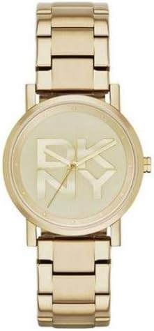 DKNY NY2303 GOLD PLATED STAINLESS STEEL 34MM MINERAL GLASS QUARTZ WATCH