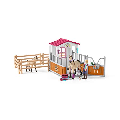 Schleich 42369 - Pferdebox mit Arabern und Pferdepflegerin - 4