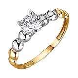 Jacques Lemans Damen Ring 375/- Gelbgold mit Zirkonia weiß 375/- Gold Glänzend Zirkonia gelb 490370021