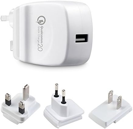 LVSun Travel Plug Adapter - USB Wall Charger - Compact, Fast Charging, Interchangeable - Fit for iPhone iPad, Samsung Galaxy, HTC Nexus Moto Blackberry, Bluetooth Speaker Headset, Power Bank and More