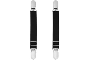 Ericotry 1 Pair (2PCS) Multifuction Adjustable Elastic Stocking Clip Garter Suspender Belt Accessories with Straps and Clips for Stockings