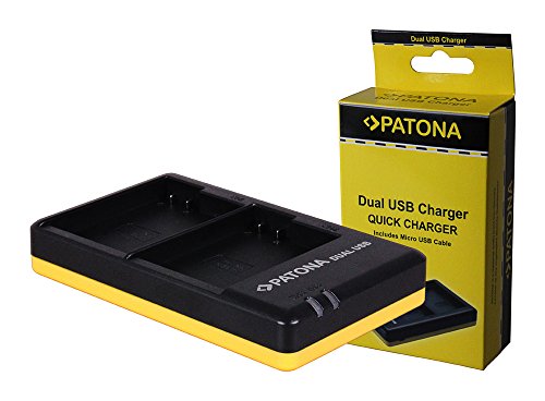 Patona 1965 USB Dual Chargeur pour Batterie Nikon EN-EL15 EN-EL15a  Noir