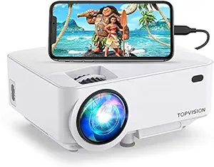 METRONAUT T21 LCD Mini Projector, Multimedia Home Theater Video Projector Support 1080P USB SD Card VGA AV Home Cinema TV Laptop Game iPhone Android Smartphone with Cable Portable Projector