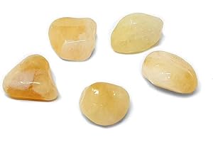 ESSENCIALES Citrin Quarz Naturstein Poliert - Verstärkt deine Lebensenergie, entspannt deinen Geist und verbessert dein Selbstvertrauen