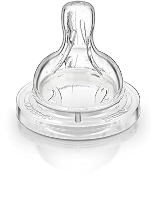 Philips Avent SCF632/27 tétines Classic+ 1m+, 2 trous, débit lent - Lot de 2