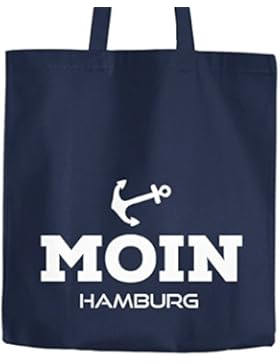 Jutebeutel Stofftasche Moin Hamburg Anker Anchor Baumwolltasche Moonworks®