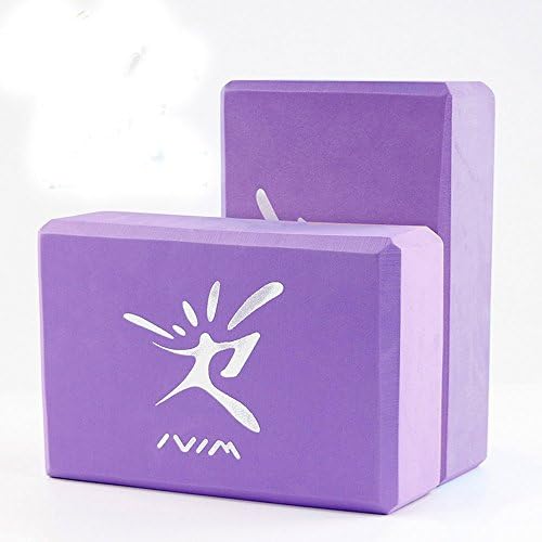 IVIM Eco-friendly Durable Foam Exercise Yoga Block (23 x 15.5 x 7.5cm) (Purple, Pack of 2)
