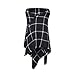 Produktbild Hffan Damen Kariert übergroßer Quadratisch Deckenschal Herbstschal Winterschal Karo Tartan Streifen Plaid Muster Poncho Patchwork Scarf Scarves Schals Tücher Umschlagtücher (Schwarz, 137*137cm)