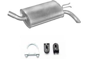 POLM-OSTR Auspuff Endschalldämpfer Endtopf + Montageware Ersatzteil (siehe Artikelbeschreibung) (passend für das angegebene Fahrzeug,siehe Artikelbeschreibung)