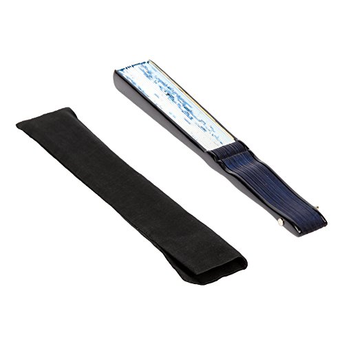 Dazone faltbar Handfächer Fächer Taschenfächer Klappfächer Dekofächer aus Bambus & Seide - 6