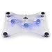 Price comparison product image GnG USB Blue LED Light 3 Fan Cooler Cooling Pad Stand for Playstation PS2, PS3, PS4, Laptop, Xbox 360, Xbox One Consoles