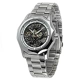 Reloj Hombre Herren-Armbanduhr mit Skelett-Automatik, mechanisch