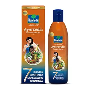 Parachute Advansed Ayurvedic Coconut Hair Oil | Hair fall control | Reduces Dandruff, Rough Hair, Split Ends & Hair Thinning | 25 Herbs | 190ml