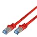 Produktbild Ligawo Patchkabel Cat.7 S-FTP PiMF RJ45 Cat6A Stecker für Netzwerk/Internet Anschluss (1m) - rot