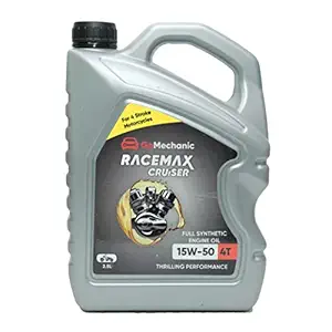 GoMechanic Race Max Cruiser 4T 15W 50 API SM Jaso MA2 High Performance Longer Protection Premium Engine Oil For Cruiser Motor Bikes, 2.5L