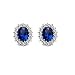 Caratcube Blue 18K White Gold Plated Austrian Crystal Stud Earrings For Women RS.284.00