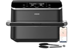 Cosori Freidora de Aire Dual Blaze TwinFry 10 Litro-True Metal-Doble Resistencia 2800 W (35–240 °C)-Divisor para Zonas de la Gran Doble Cesta-Smart WiFi-6 Funciones-Máx 10 Personas-Limpiable